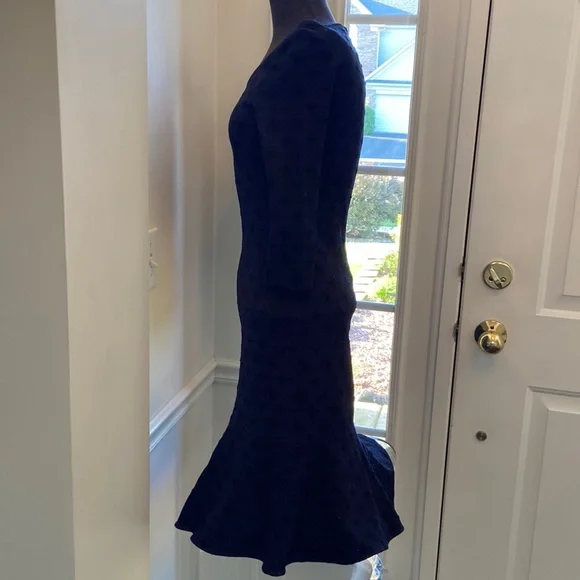 St.John Black Label Trumpet Hemline Dress